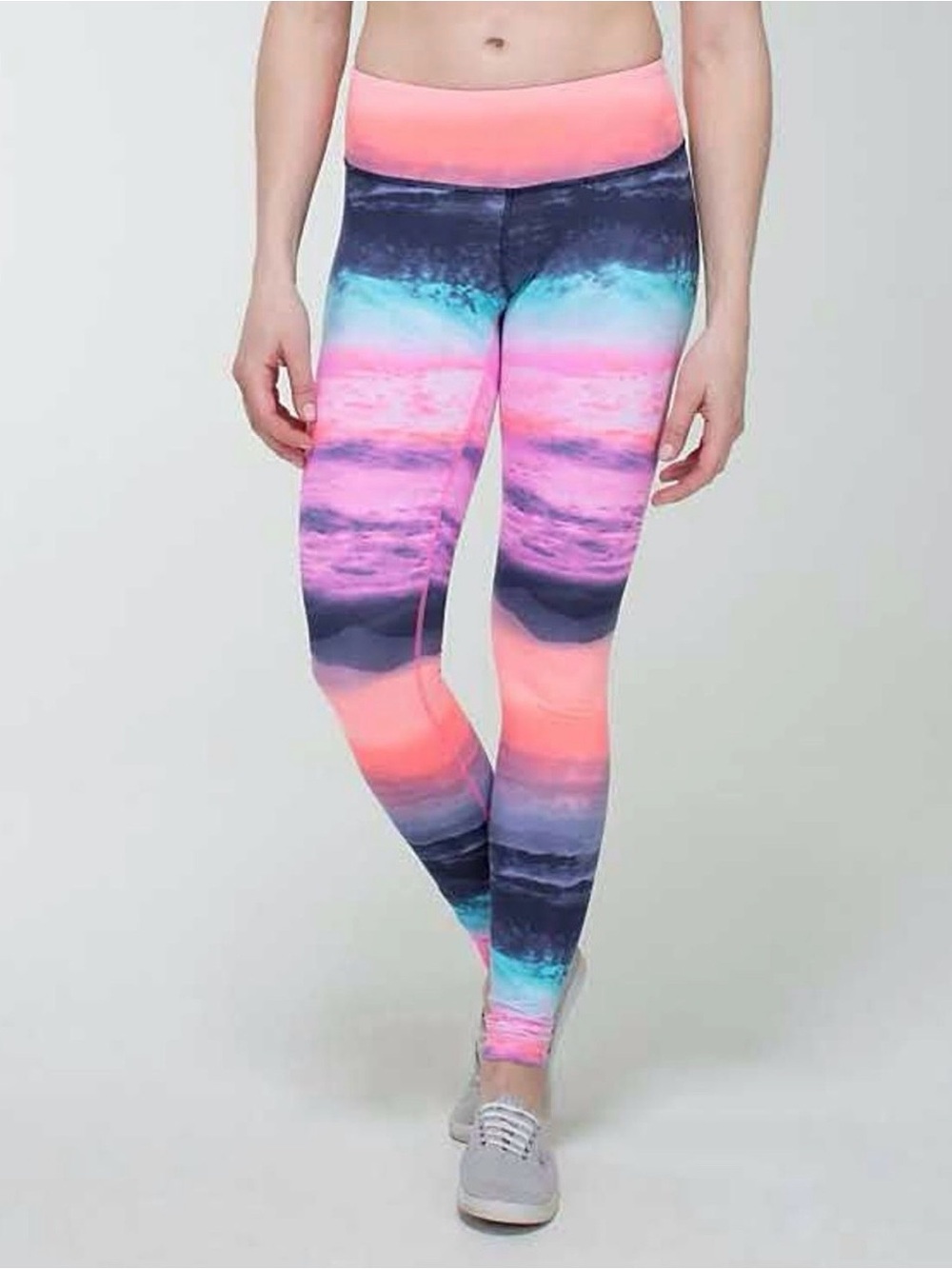 Lululemon Wunder Under Pant Beachscape Rare Leggings Size 6